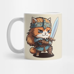 Dungeons and Dragons Barbarian Cat Chibi Mug